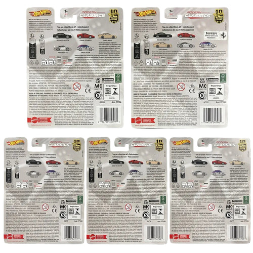 Hot Wheels Premium Modern Classics complete set back