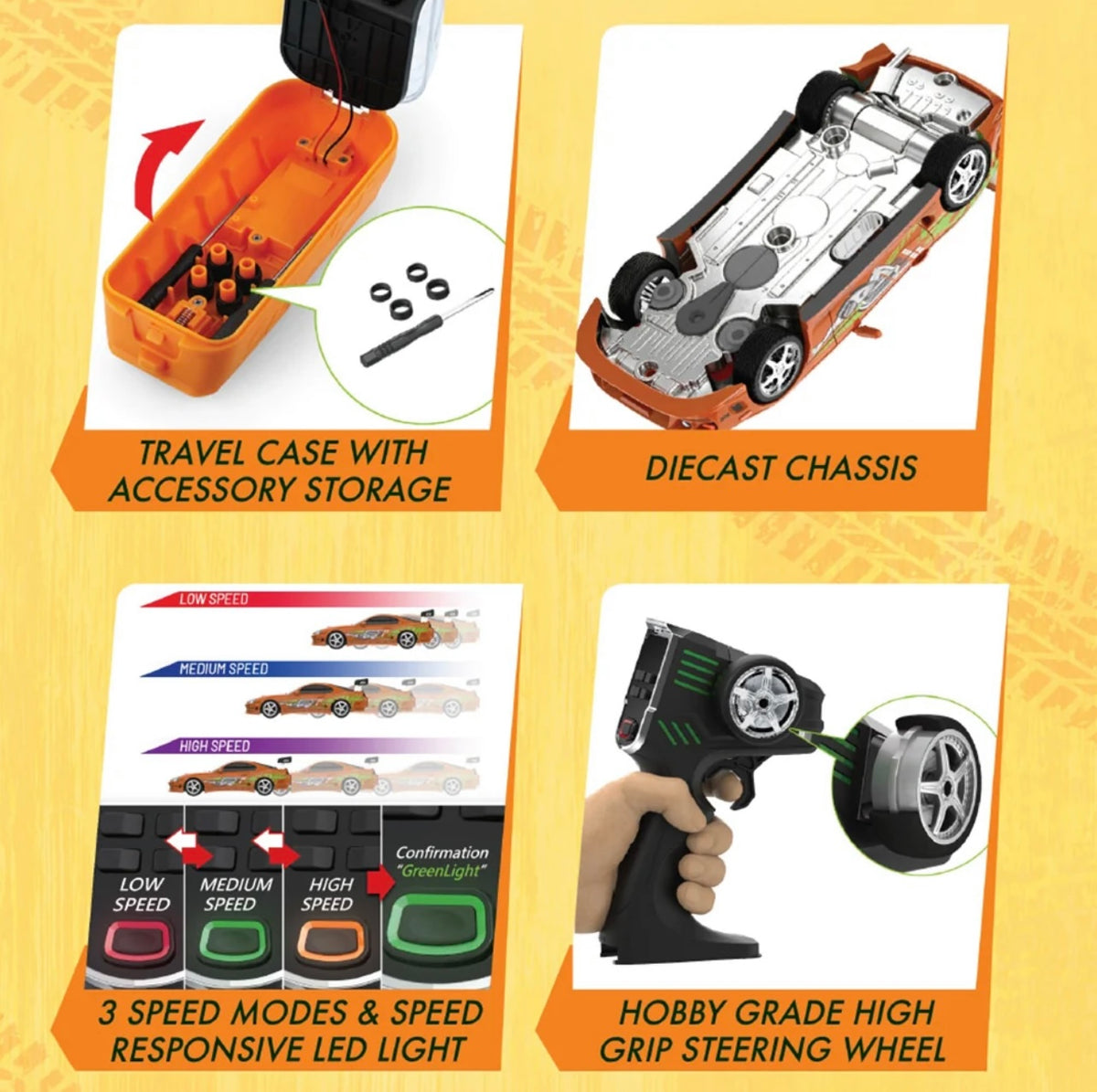 Greenlight Motion Brian’s 1994 Toyota Supra RC combo set details