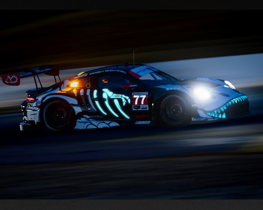 MINI GT Porsche 911 GT3 R #77 AO Racing Skeleton Rexy — product view 5